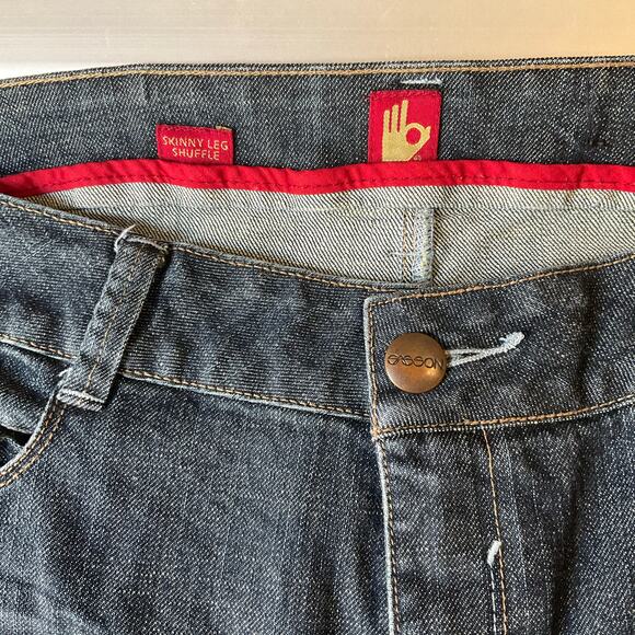 SASSON Women Skinny Leg Shuffle Jeans size 16 Blue Mid Rise Stretch - Picture 9 of 12